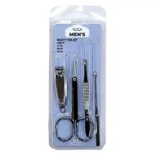 [콩심팥심]손톱가위 코가위 족집게 귀이개 남성 미용세트 4입