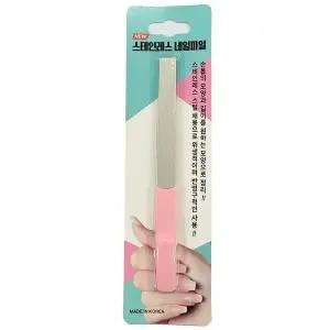 [콩심팥심]손톱 길이 원하는 모양으로 스테인레스 네일파일 핑크