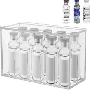뷰티플라이어 인슐린 바이알 보관함 냉장고용 성 케이스 5개 키가 큰 10ml U100 일일 사용 공간 절약