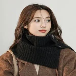 스카프 단추 목도리 겸용 숄 머플러 겨울 3컬러 숄프카프 넥워머