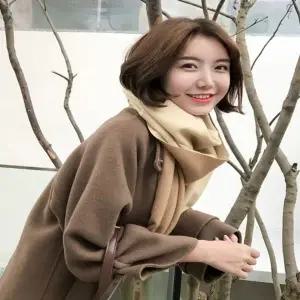 모조 캐시미어 숄프카프 여성 겨울 머플러 스카프 숄 양면