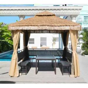 밀짚 정자 전원주택 오두막 지푸라기 천장 파라솔 초가 지붕