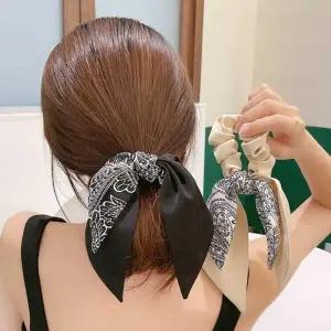 레이어드 스카프 머리끈 헤어스카프 독특한 스카프곱창 곱창끈 헤어곱창 고무중 여성