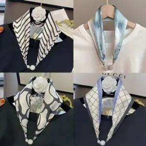 자석 스카프 링 목걸이 스카프메는법 메는법 봄 실크 자석 꽃무늬 스카프 링 목걸이