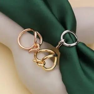 사슬 트리오 샹달 스카프링 스카프 홀드 트리오링 홀더 종합 핀 브로치 링 장식 스카프 연출 클립 버클