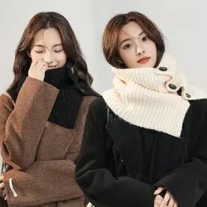 가을겨울목도리 머플러 단추 양면스카프 겨울스카프 30대 모조캐시미어스카프