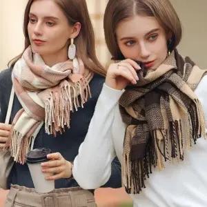 패션 쁘띠스카프 패턴 여성 봄스카프 겨울 털목도리 예쁜 페크 스카프