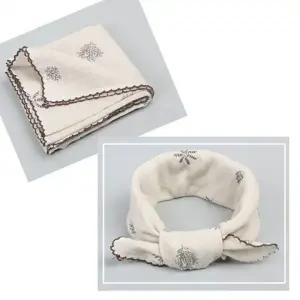 ( )거즈사각스카프 리프베이지 쁘띠스카프 머플러 손수건 목손수건 여성 머플러 유아동 스카프