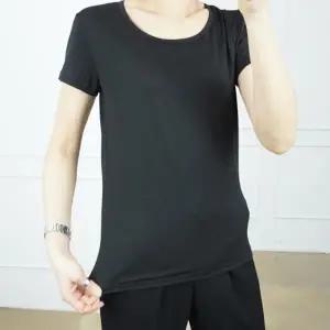 여성 라운드넥 기본 반팔 스판 슬림핏 이너 티셔츠