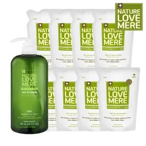 네이쳐러브메레 유아식기세정제 용기 750ml 1개+리필 500ml 8팩