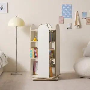 [인터데코]공간활용 좋은 책정리 회전형 책장 3단 P0000BUJ (착불)