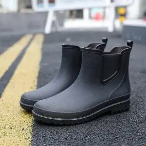 남성 장마 우천시 작업 식당 주방 베이직 스타일 레인부츠 장화