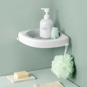 모던 심플 회전 욕실 코너 선반 1+1