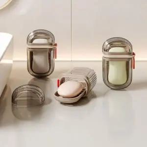 ( )깔끔한 휴대용 여행용 수영장 물빠짐 비누케이스