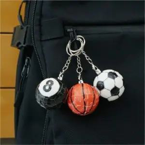 소형 당구 축구 농구 공 모양 키링 키홀더