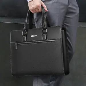 남성 블랙 스티치 비즈니스백 고급 방수 오피스가방