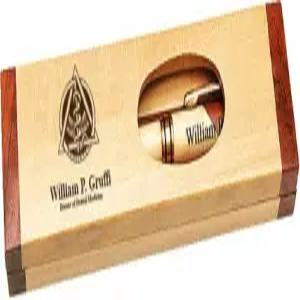 이그제큐티브 선물 가게 치과 엠블럼 각인 메이플 로즈우드 펜과 상자