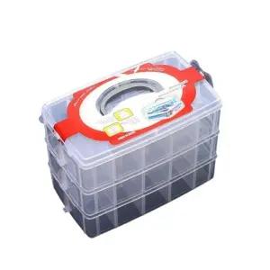 ( )박스 3단 다용도 멀티 대형 칸막이정리함 비즈공예