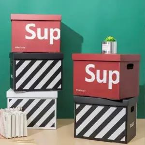 종이 정리함 수납함 상자 다용도 이사박스 27x20x17cm 휴 장난감 소품 수납 가정용 다용도 서류