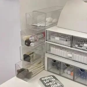 ( )소품 문구 화장품 악세서리 투명 아크릴 4칸 정리함