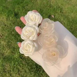 플라워 포인트 미니 집게핀 여성 데일리 헤어핀 꽃모양집게핀