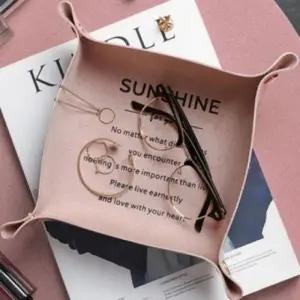 ( )정리함 화장품 다용도 가죽 그린 수납 트레이 소품 대