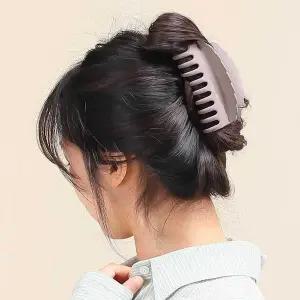 머리 집게 헤어 핀 반머리집게핀 올림 핑크