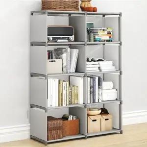 (타입 8칸)간이 조립 수납장 책장 거실 다용도 정리대 가정 8칸 책장 가정용 장 모자 인테리어 다용도
