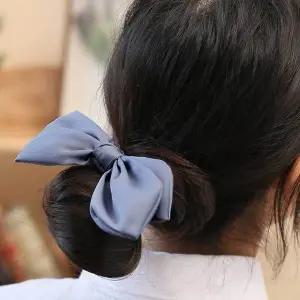 블루 곱창 밴드 실크머리끈 귀여운머리끈 곱창머리끈