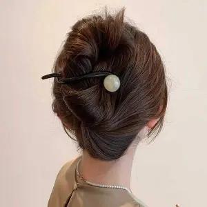 트위스트 마블써클 클립핀 꽈베기 헤어악세사리 여성 긴머리집게핀