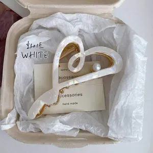 하트 펀칭 진주포인트 집게핀 헤어악세사리 긴머리 반묶음집게핀