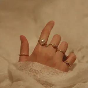 귀찌 진주 귀걸이 하트 빅 5pcs 반지세트