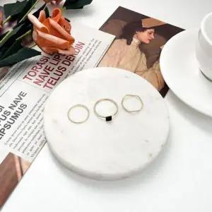 귀찌 세트 골드 사각 포인트 반지 귀걸이 3종 심플