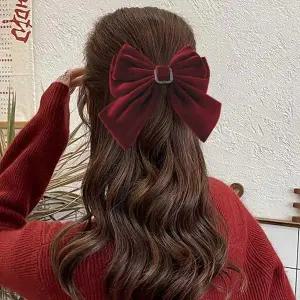 스퀘어큐빅 벨벳 리동 자동핀 헤어악세사리 고급 여성 큐빅머리핀