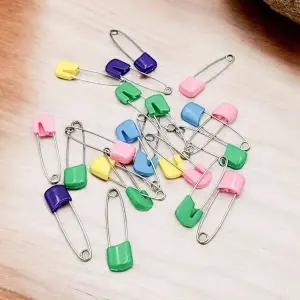 옷핀 핀침 브로치핀 대형 컬러옷핀 배찌 41mm 50개