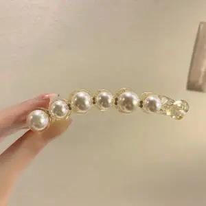 일자형 진주 헤어핀 머리핀 반묶음 고정핀 올림머리