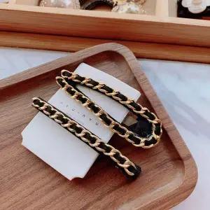 무늬 일자 헤어핀 올림 집게핀 머리핀 똑딱핀 2종세트