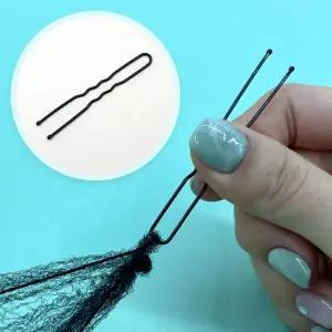 U핀 어피 올림머리 고정핀 굵은 유핀 6cm