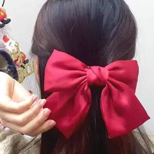 왕리본핀 헤어스타일링 와인레드 머리핀