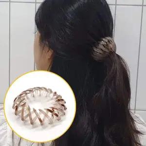 만두핀 포니 올림머리 똥머리집게핀 그레이블랙