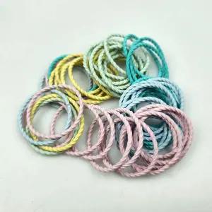 대용량 고무 머리끈 50P 파스텔 헤어고무줄 기본 칼라 헤어끈