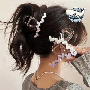 사랑스러운 하트 형태 빅사이즈 아크릴 집게핀