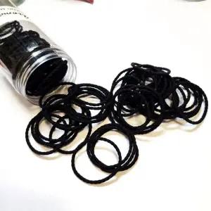 여성 100개 머리끈 머리고무줄 대용량 블랙