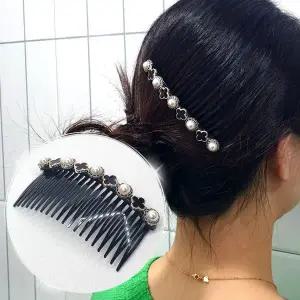 올림머리 클립형 클로버펄 헤어빗핀