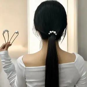 진주알 올림머리 U자핀 비녀 비녀