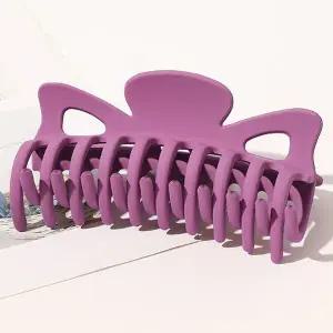 윗머리 핑크 반올림 올림머리 집게핀 큰머리핀