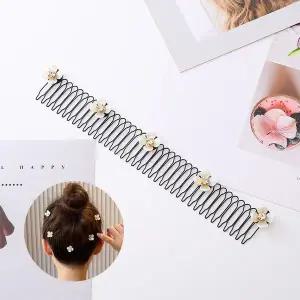 고정 플라워 잔머리 헤어핀 잔머리고정핀 펄