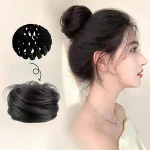 자바라 똥머리 가발 집게 부분가발 헤어피스 붙임 당 똥머리밴드