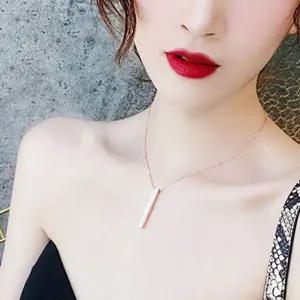 여성스러운 로즈골드목걸이 써지컬스틸 PM1000-7 여성목걸이