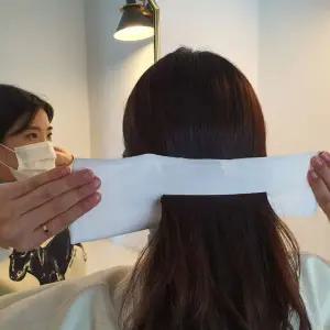 와이어 올림머리 헤어밴드 당고머리끈 화이트